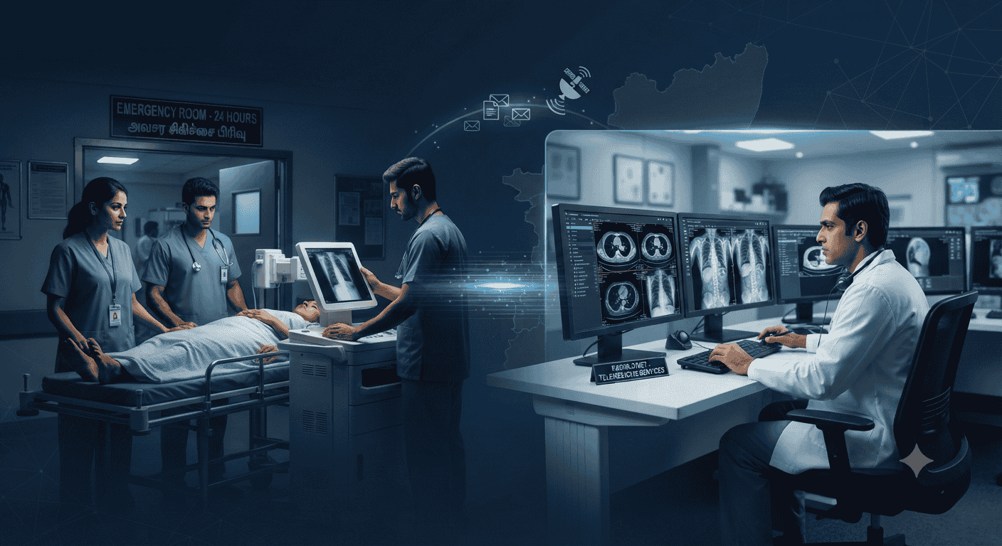 Teleradiology in 24-Hour Emergency Hospitals in Tamilnadu 